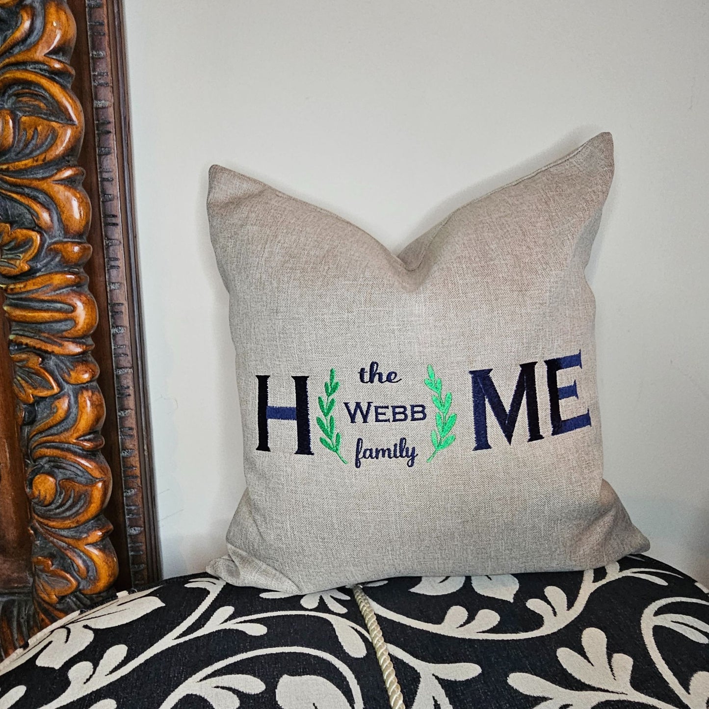Custom Embroidered Pillow Cover