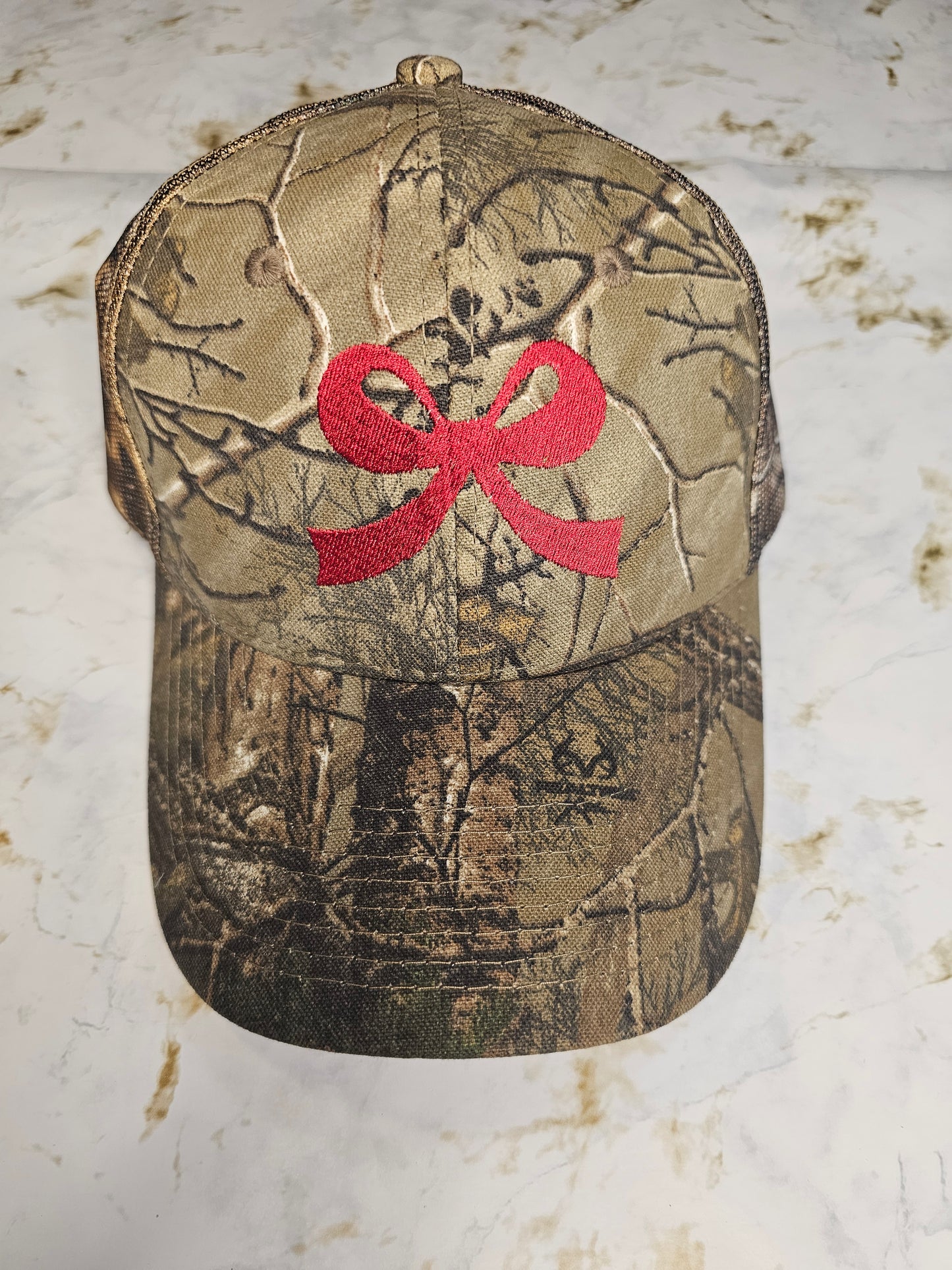 Bow Embroidered Trucker Hat