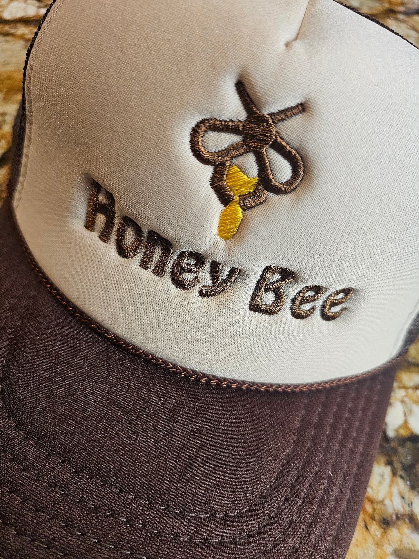 Honey Bee Embroidered Trucker Hat