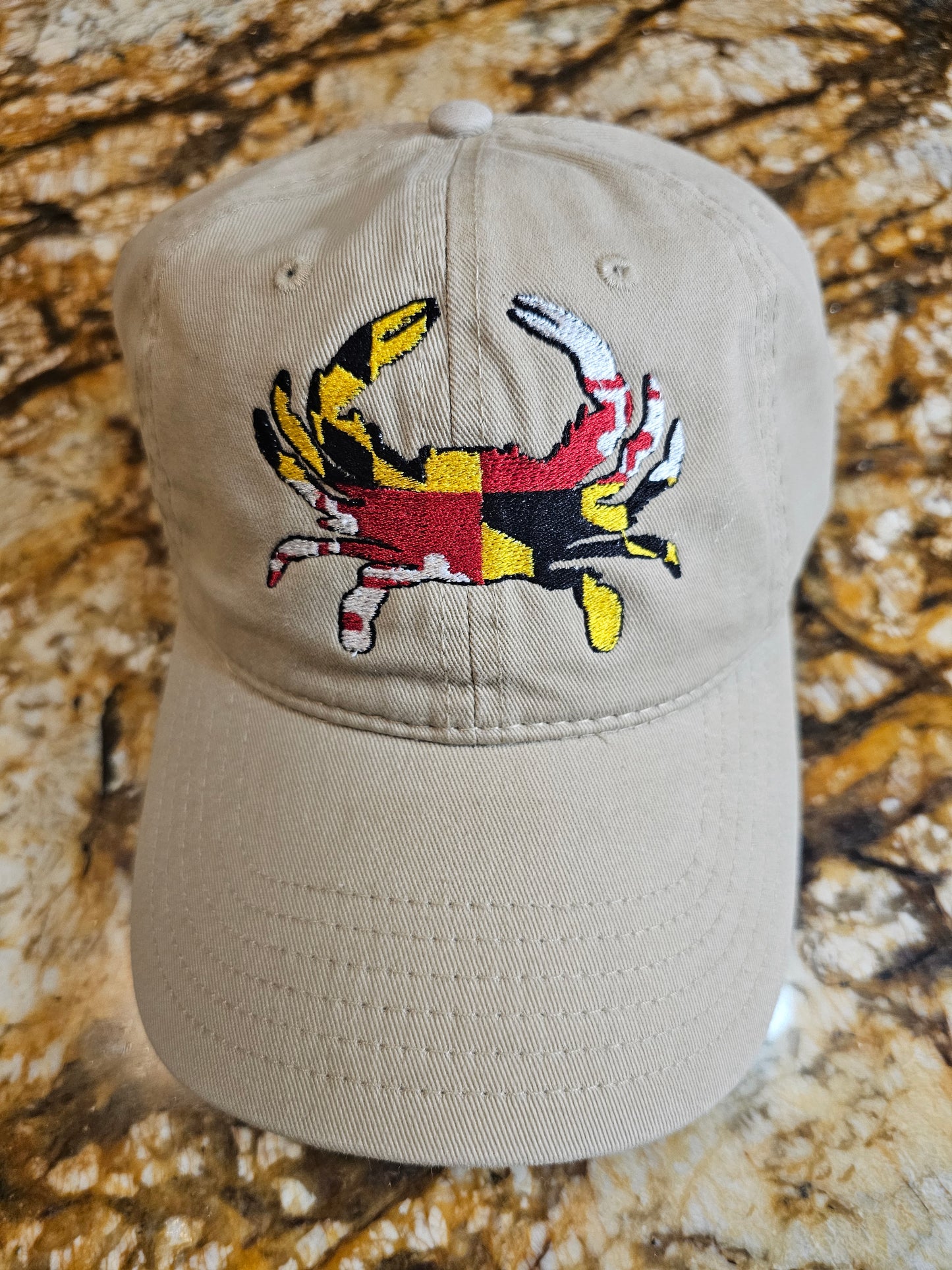 Maryland Crab Flag Embroidered Dad Hat | Baseball Hat