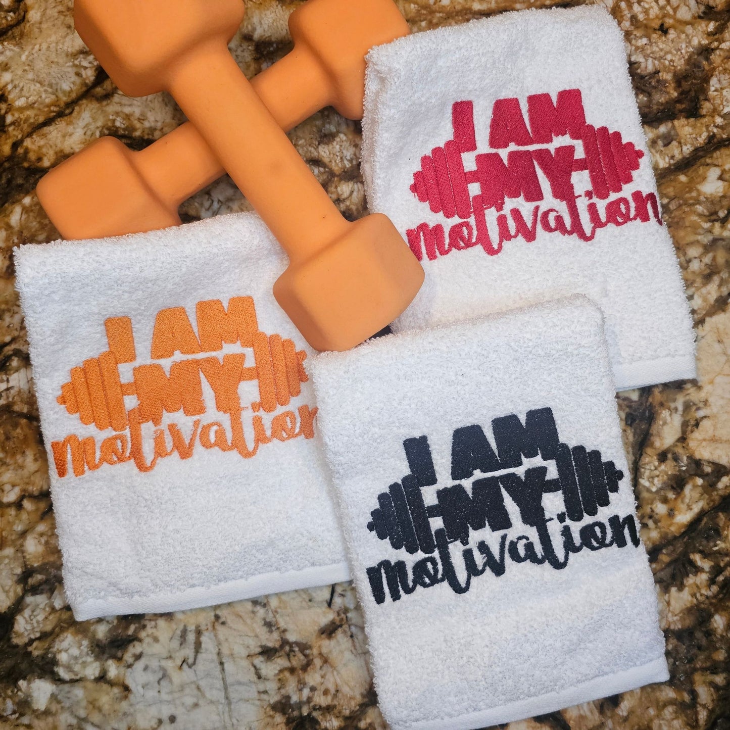 Embroidered Gym Hand Towel Workout Fitness - Gym Sweat Towel Gift - Motivation