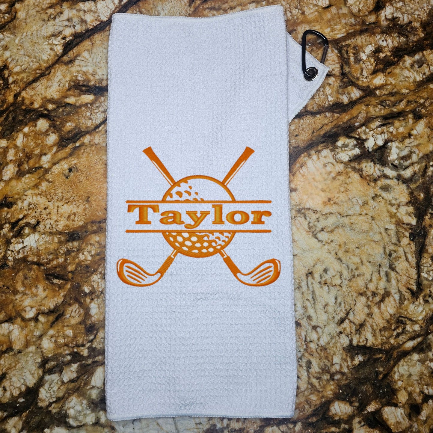 Golf Club with Name Personalized Embroidered Golf Towel