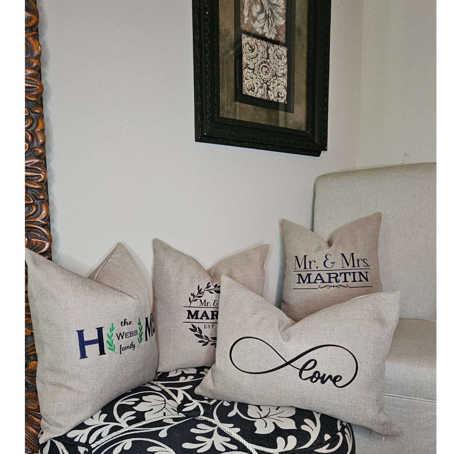 Custom Embroidered Pillow Cover