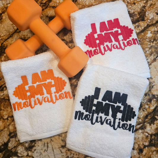 Embroidered Gym Hand Towel Workout Fitness - Gym Sweat Towel Gift - Motivation